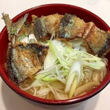 旬に美味しいです☆つるっつるの秋刀魚天にゅう麺